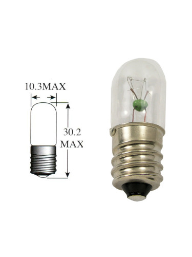 Миниатюрна лампа, 24V (28.4V), 170mA, E10