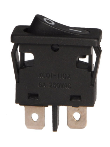 Rocker превключвател, 2 позиции, OFF-ON, 10A/250VAC, 5A/125VDC, отвор 20x7mm, 2 извода, RS601D1-1010011BB