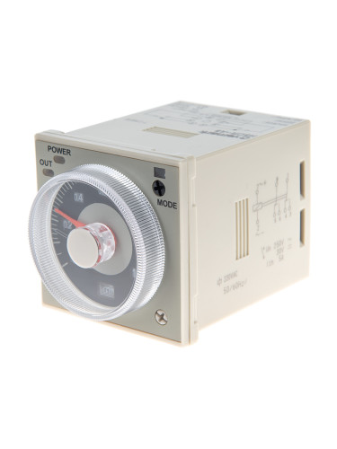 Реле за време, многофункционално, аналогово, H3CR-A8, 220VAC, 2x(NO+NC), 5(2,0.5)A/250VAC, 1.2 s-300h
