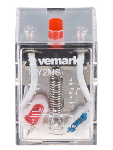 Електромагнитно реле MY2NS, бобина 230VАC, 5A/250VAC, DPDT-2NO+2NC