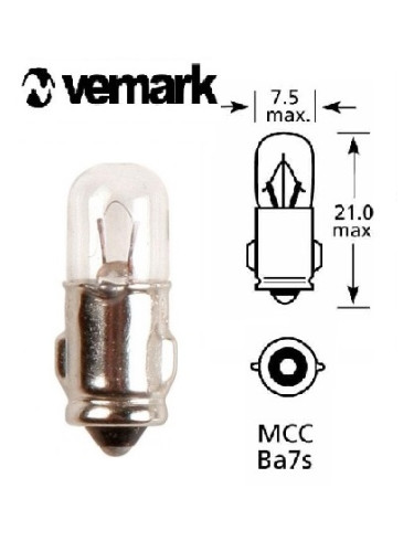 Автомобилна лампа, 24VDC, 3W, BA7S
