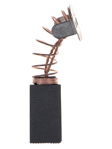 Четка въглено-графитна, сдвоена, SG-88-24x9.4x13.5, 24x9.4x13.5mm, с централен извод, пружина и П-образен накрайник