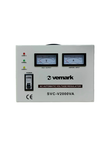 Стабилизатор на напрежение SVC-V2000, 2000VA, 230VAC, серво мотор