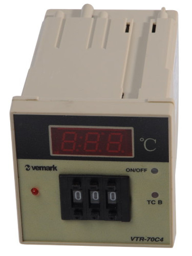 Термоконтролер VTR-70C4, 230VAC, 0°C до 400°C, термосензор тип Pt100, с релеен изход