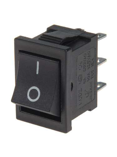 Rocker превключвател, 2 позиции, ON-ON, 6A/250VAC, отвор 20x13mm, 6 извода, RS601G-2020018BB