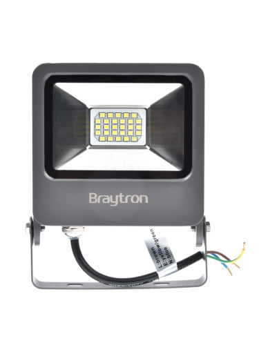 LED прожектор, 20W, 230VAC, 1600lm, 6500K, студенобял, IP65, BT61-02032, SLIM