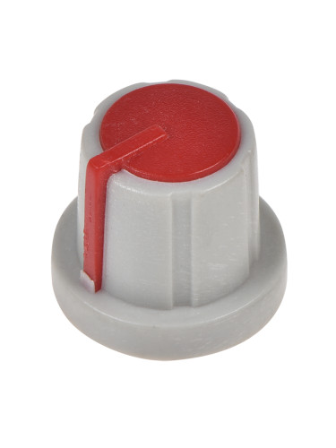 Копче за потенциометър Ф17.5х15 mm, с фланец и индикаторна линия-червена