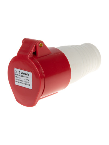 Индустриален контакт, HT-214, трифазен, 3P+E, 16A, 415VAC, VEMARK