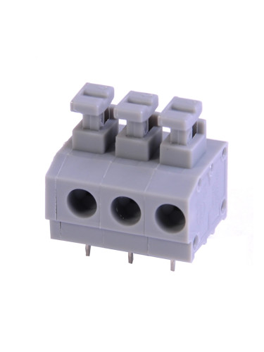 PCB терминален блок KF235-5.0, с изолационни прегради, 3 пина, 10A/250V, за печатен монтаж