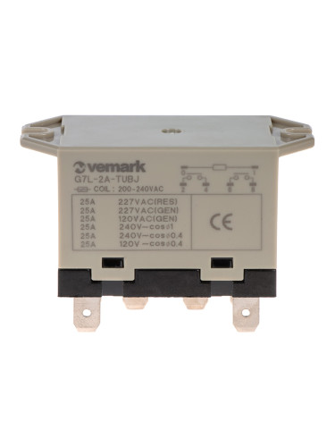 Електромагнитно реле - силово G7L-2P-TUBJ-CB, 230VAC, 25A/240VAC, DPST-2xNO