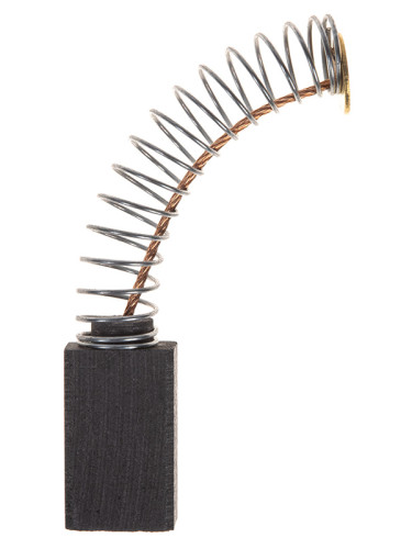 Четка въглено-графитна, SG-08-002-88, 6.2x9.3x17.5 mm, с централен извод, пружина с кръгъл накрайник Ф7 mm