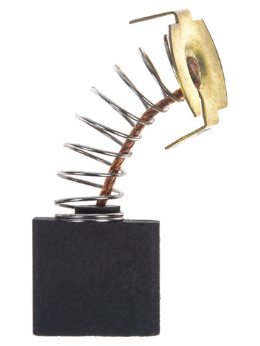 Четка въглено-графитна, SG-00-100-88, 7x18x18 mm, с централен извод, пружина с профилен накрайник