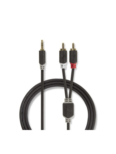 Кабел, stereo plug 3.5mm/m - 2xRCA/m, CABW22200AT50, 5m