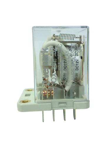 Реле електромагнитно JQX-38F, силово, бобина 12VDC, 250VAC/40A, 3PDT 3NO+3NC