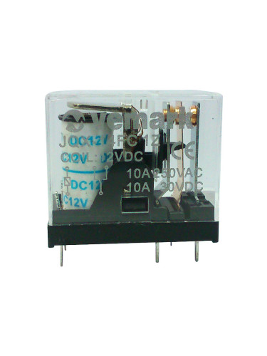 Реле електромагнитно JQX-14FC 1Z, бобина 12VDC, 250VAC/10A, SPDT NO+NC