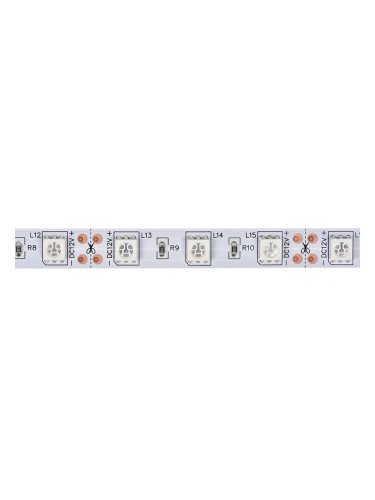 LED лента, SMD5050, 60 диода на метър, 14.4W/m, 12VDC, IP20, син цвят, BS01-00306