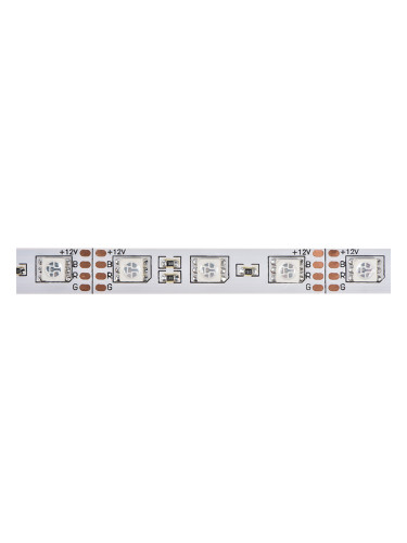 LED лента, SMD5050, 60 диода на метър, 14.4W/m, 12VDC, IP20, RGB цвят, BS01-00309