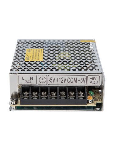 Захранващ блок с 3 напрежения 12VDC/1A, 5VDC/3A, -5VDC/0.5A, 30W, IP20, VT-30A