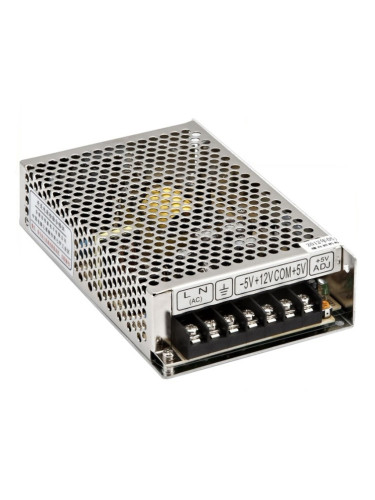 Захранващ блок с 3 напрежения 12VDC/2.5A, -5VDC/1A, 5VDC/5A, 60W, IP20, VT-60A