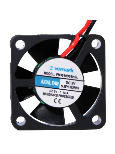 Вентилатор, 5VDC, 30х30х10mm, 1.15W, с втулка, 7m3/h, VM3010D05HSL