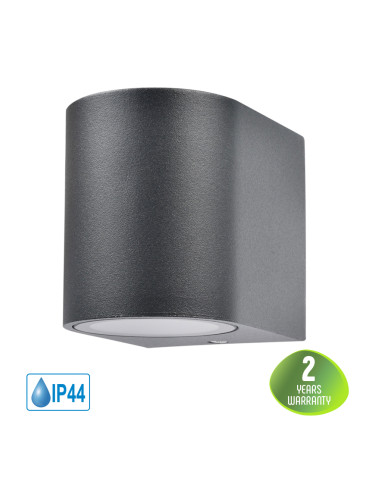 LED фасадно тяло RITA-P, 220VAC, 1x GU10, IP44, тъмносиво, една посока, BG32-00202