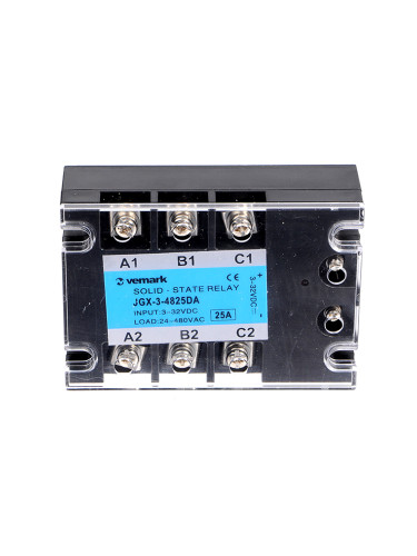 Солид стейт реле VGX-3-4825DA, полупроводниково, 3~32VDC, товароносимост 25A/24~480VAC