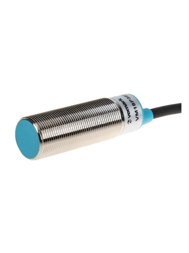 Индуктивен датчик VM18P3EL, M18x56mm, PNP, NO+NC, 6-36VDC, обхват 5mm, екраниран