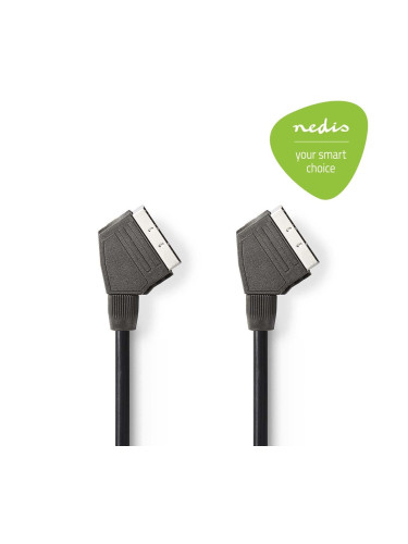 Кабел SCART/m-SCART/m, 1.5m, черен, CVGL31001BK15, NEDIS