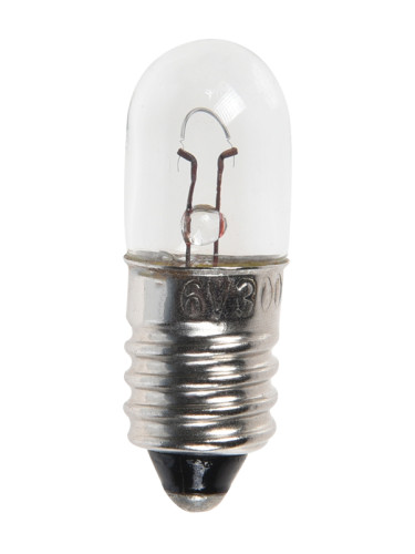 Миниатюрна лампа LAMP-E10/6/300 за фенер, 6V, 300mA, E10, 2W