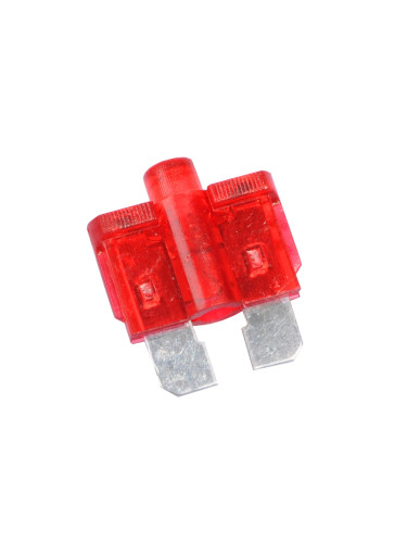 Автомобилен предпазител, ножовиден, 19mm, 10А, 12VDC, UNIVAL, червен