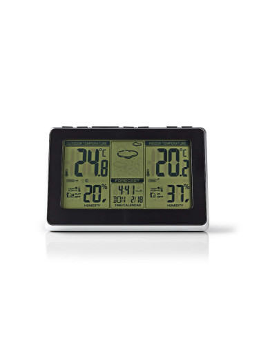 Метеостанция WEST400BK, вътрешна и външна температура, влажност, -30~60°C, дисплей