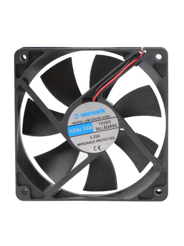 Вентилатор, 12VDC, 120x120x25mm, 3W, с лагер, 142.02m3/h, VM12025D12HBL