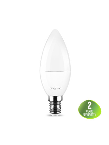 LED лампа, 7W, E14, C37, 230VAC, 6500K, студенобяла, свещ, BA09-00713