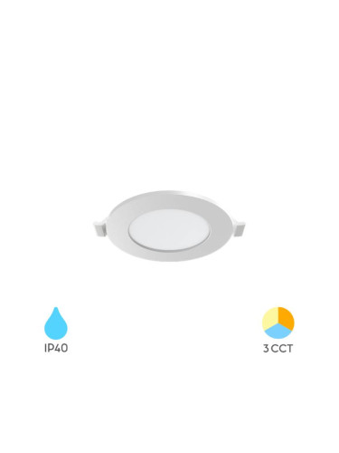 LED панел, за вграждане, 3W, кръг, 230VAC, 220lm, 3в1, ф85mm, BP01-60380