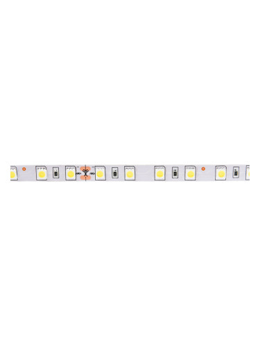 LED лента, SMD5050, 60 диода на метър, 14.4W/m, 24VDC, IP20, 6500К, студено бяла, BS01-00313