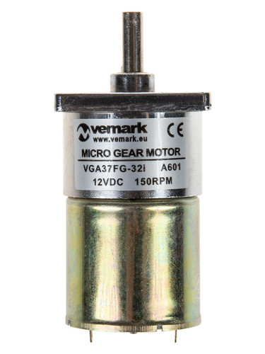 Електродвигател, постояннотоков, с редуктор, 12VDC, 150rpm, 0.3 A, VGA37FG-32i A601
