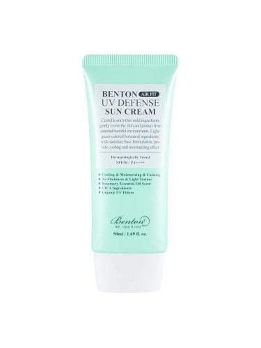 BENTON Airfit UV Defense Sun Cream SPF 50 Слънцезащитен продукт унисекс 50ml