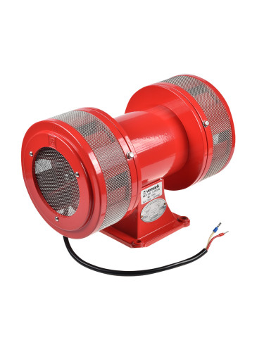 Мини моторна алармена сирена, двойна, ф155x270mm, 230 VАC, 110 dB, метална, MS590, VEMARK