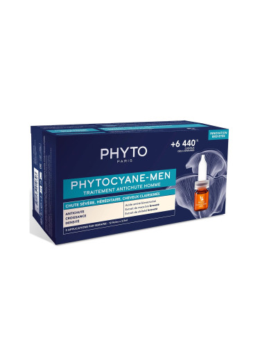 Phyto Phytocyane Серум против прогресивен косопад за мъже 12 ампули x3,5 ml