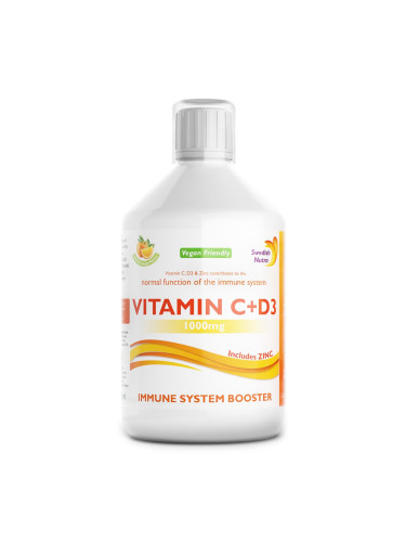 Swedish Nutra Витамин C 1000 mg + Витамин D3 + Цинк 500 ml