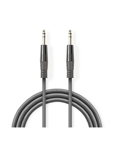 Професионален аудио кабел, 6.3mm stereo/m към 6.3mm stereo/m, 1.5m