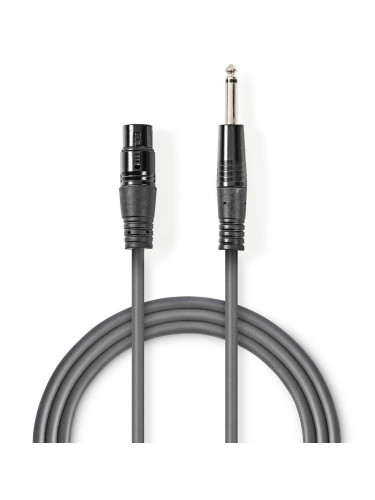 Професионален аудио кабел, CANON/f-plug 6.3mono/m, 1.5m