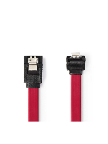SATA кабел, SATA/f-SATA/f ъглов 90°, 0.5m, 3 GB/s, CCGP73155RD05, Nedis