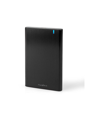 Кутия за външен твърд диск NEDIS HDDE25410BK, SATA 2.5", USB 3.1, черна