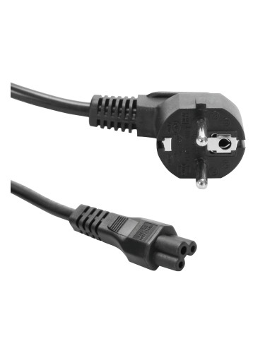 Захранващ кабел 3x0.75mm2, 3m, шуко Г-образно, черен, поливинилхлорид (PVC), VMPC-ST2B-3X075-BL3
