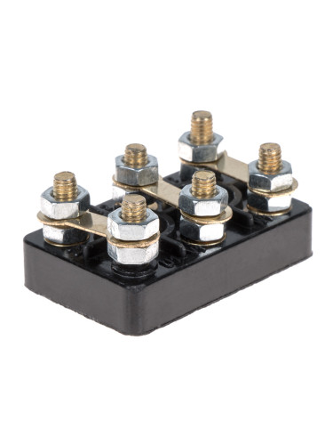 Клемно табло 41x26mm, 6xM4x10mm, с пластини, за електродвигател