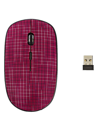 Безжична мишка, 3 бутона, покритие от плат, розова, MSWS500PK, NEDIS