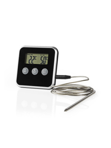 Термометър за храна и течности, KATH105BK, от 0 до 250°C, с таймер