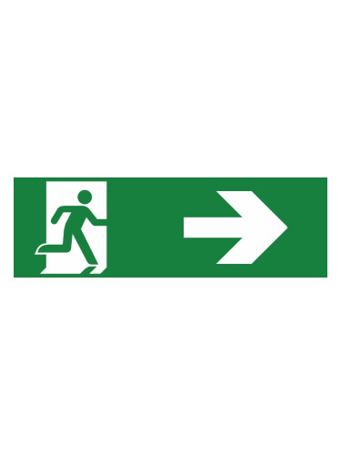 Стикер - EXIT надясно, BC14-01312, за LED аварийно осветително тяло, врата, стена