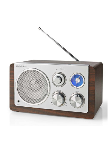 Ретро радио RDFM5110BN, аналогово, FM/AM, Bluetooth, 5W, 88~108MHz